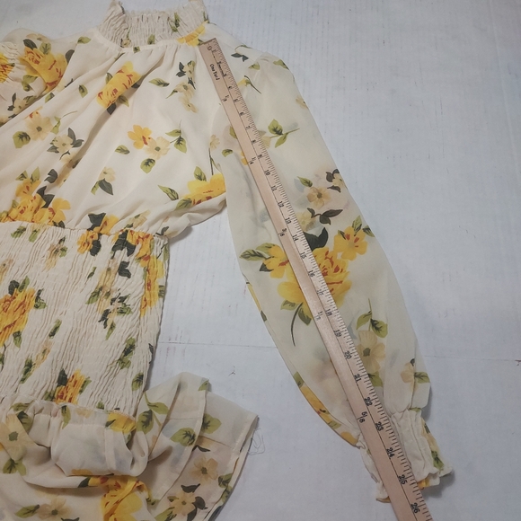 Speed Control Beautiful Floral Design Mini Longsleeve Dress Size XL - Picture 9 of 16